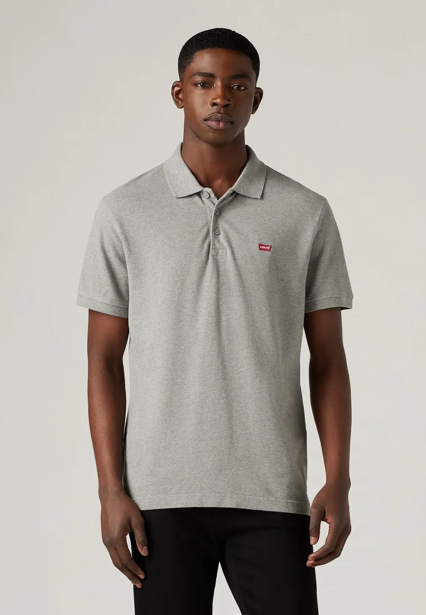 Poloshirt - medium grey heather