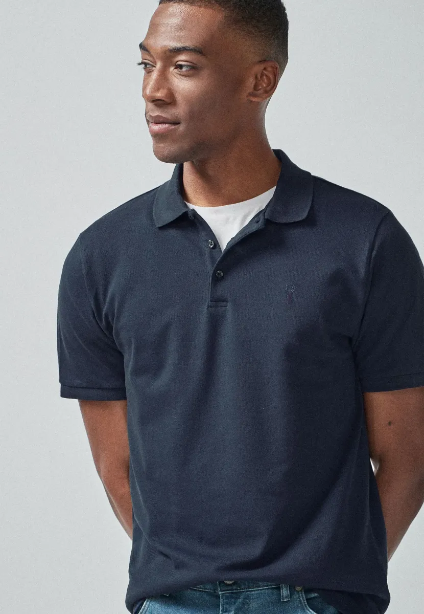 Poloshirt - mottled blue