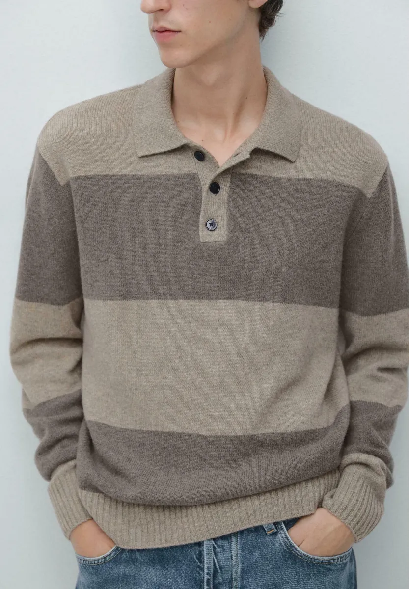 Poloshirt - mottled brown