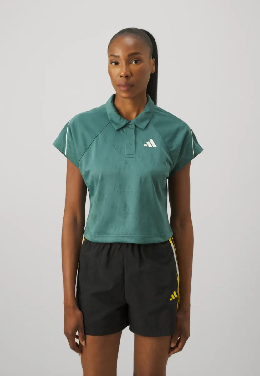 Poloshirt - preloved teal/off white