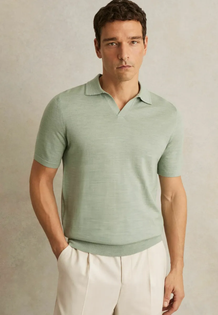 Poloshirt - sage green melange