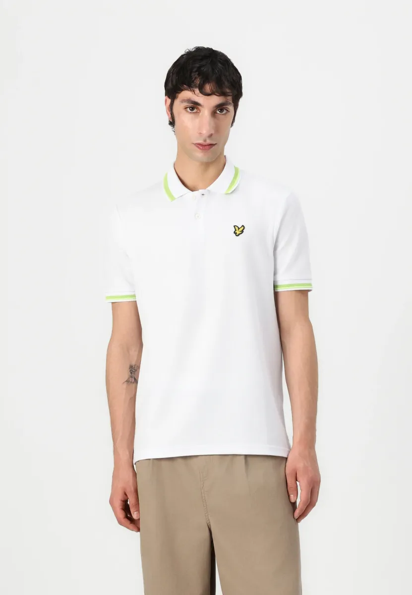 Poloshirt - white/vibrant kiwi/key lime
