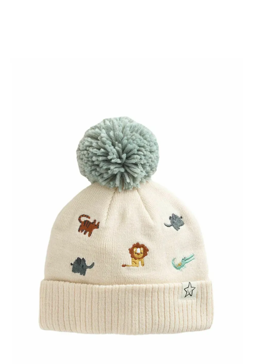 POM - Mütze - neutral safari embroidered