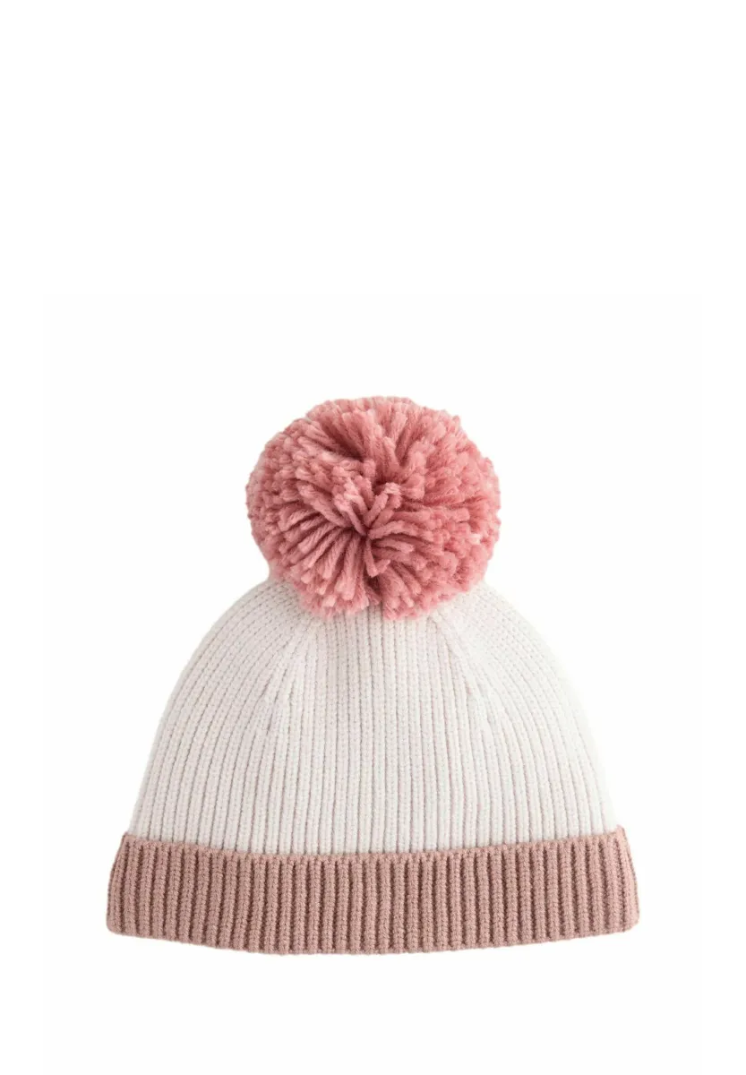 POM - Mütze - pink cream colourblock