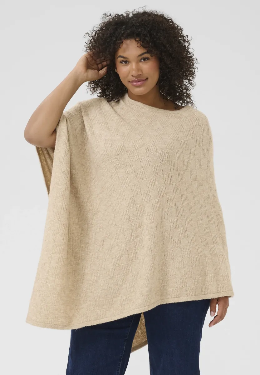 PONCHO - Cape - feather gray melange