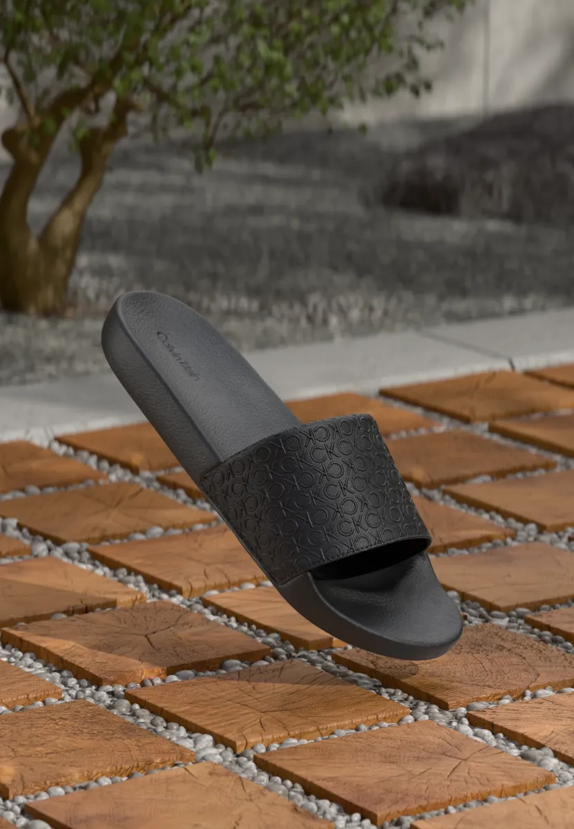POOL SLIDE MONO - Pantolette flach - triple black