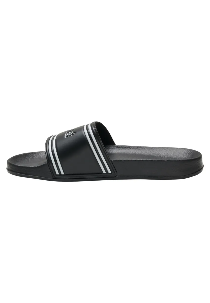 POOL SLIDE RETRO UNISEX - Badesandale - black