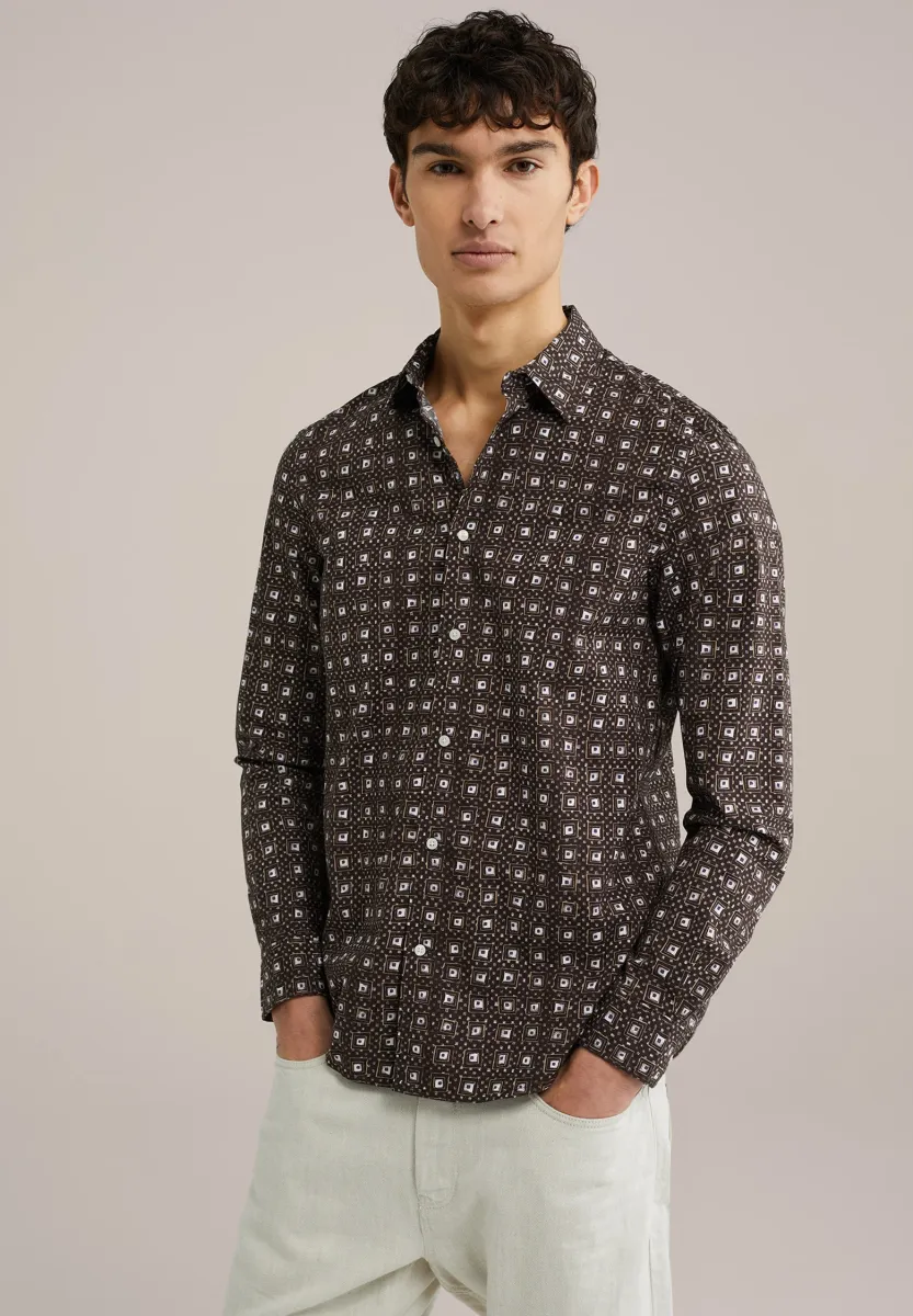 POPLIN - Hemd - dark brown