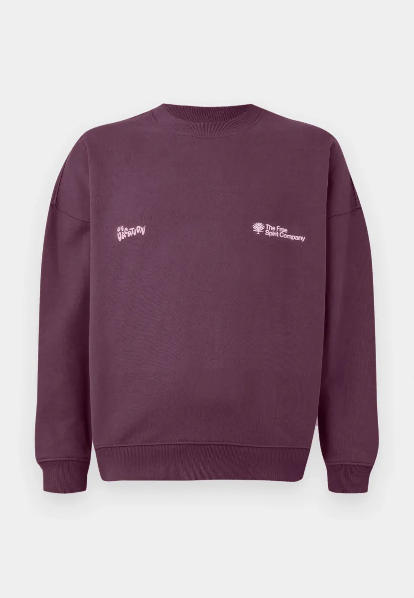 POSITIVE ENERGY SWEATER UNISEX - Sweatshirt - burgundy