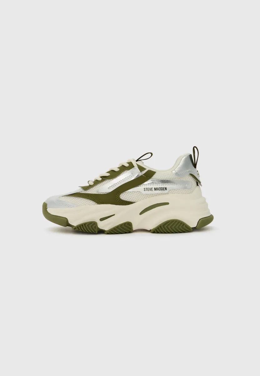 POSSESSION - Sneaker low - olive/silver-coloured