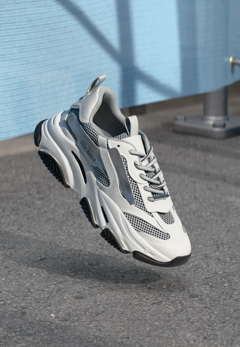 POSSESSION - Sneaker low - silver-coloured/white