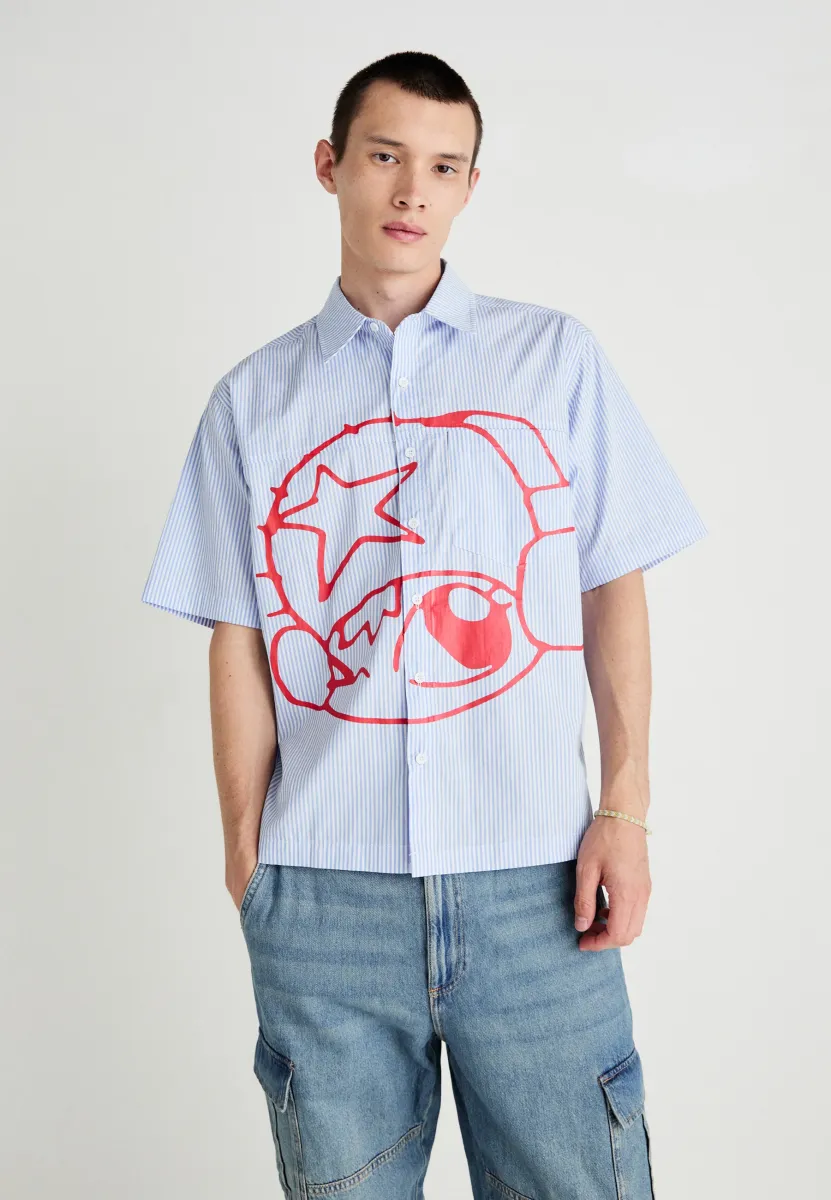 POSTER SHORT SLEEVE OVERSIZED GRAPHIC - Hemd - blue