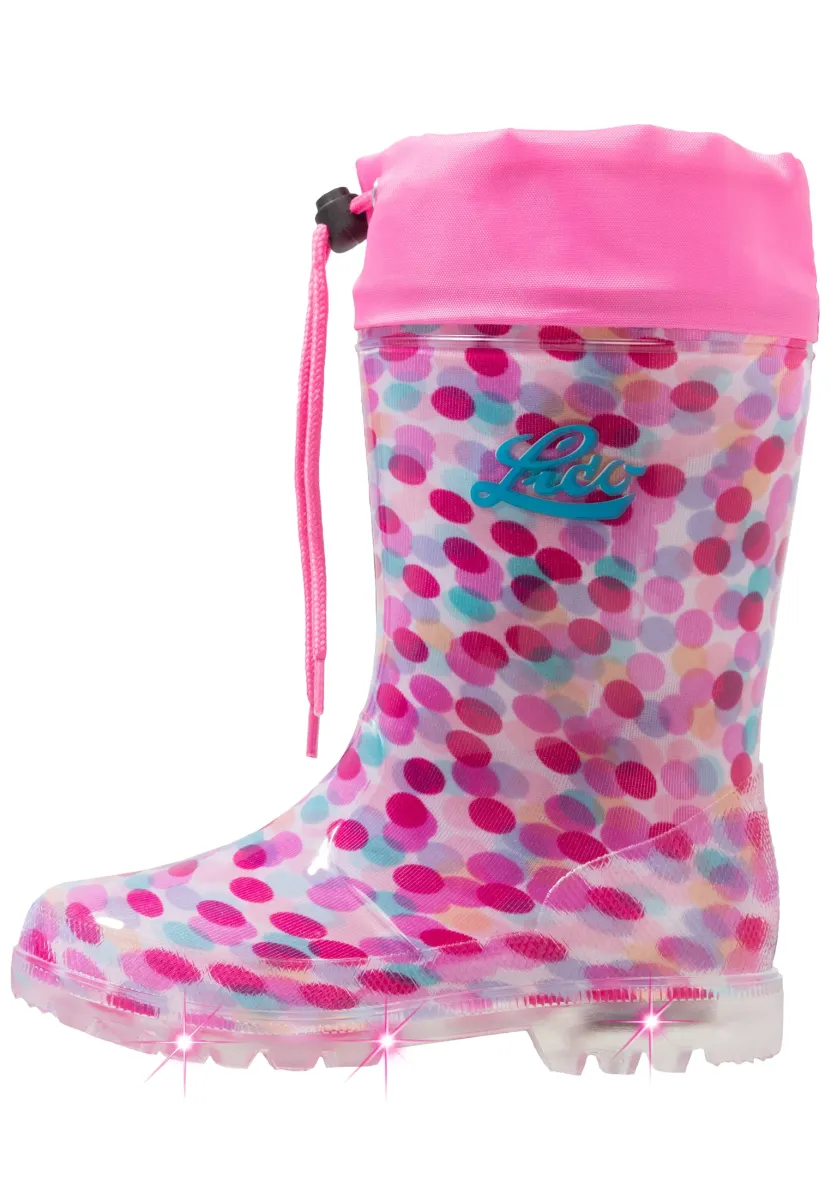 POWER BLINKY - Gummistiefel - pink/rosa/türkis