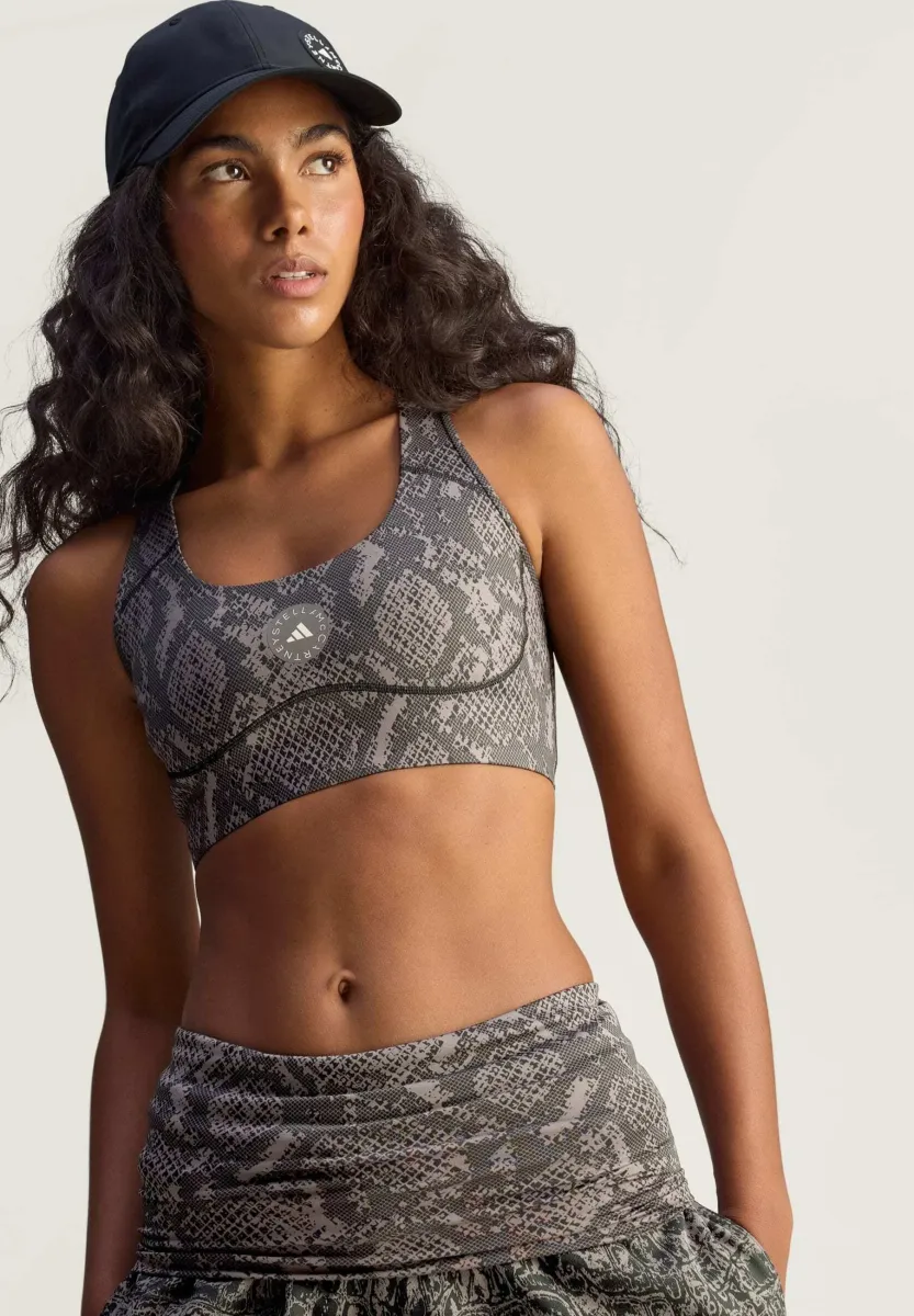 POWER IMPACT PRINTED - Sport-BH mit mittlerer Stützkraft - charcoal/black