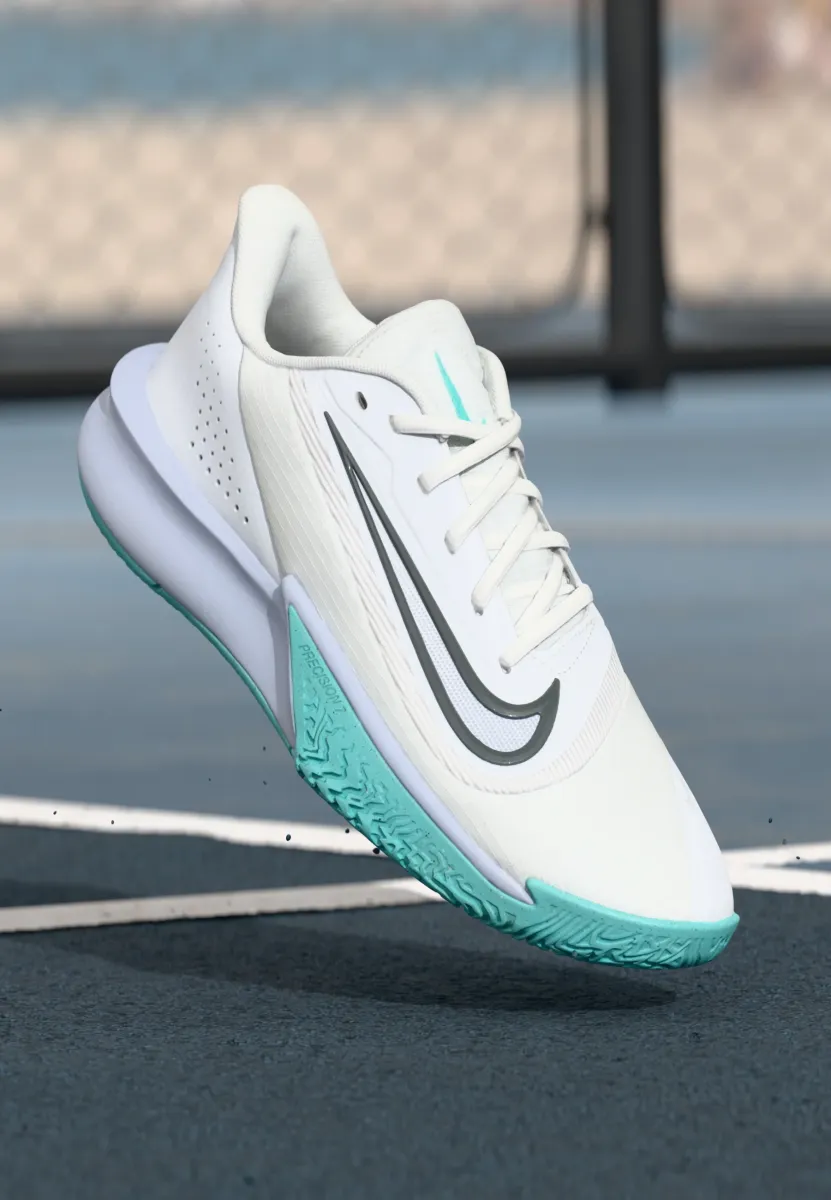 PRECISION VII - Basketballschuh - white/iron grey/ghost/dynamic turquoise