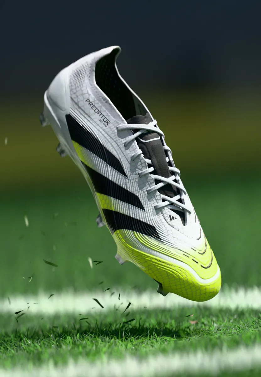 PREDATOR ELITE FIRM GROUND FOOTBALL BOOTS - Fußballschuhe für festen Untergrund - footwear white/core black/lucid lemon