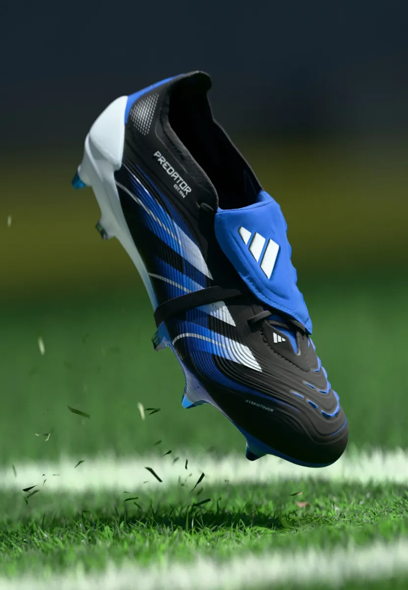 PREDATOR ELITE FOLD-OVER TONGUE SOFT GROUND FOOTBALL BOOTS - Fußballschuhe für weichen Untergrund - core black/footwear white/glory blue