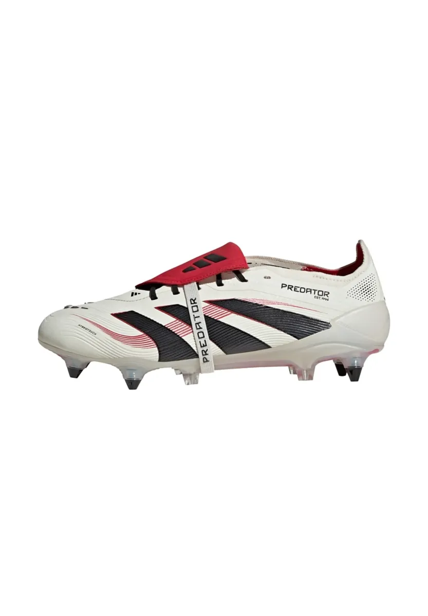 PREDATOR ELITE FOLD-OVER TONGUE SOFT GROUND - Fußballschuhe für festen Untergrund - off white   core black   pure ruby