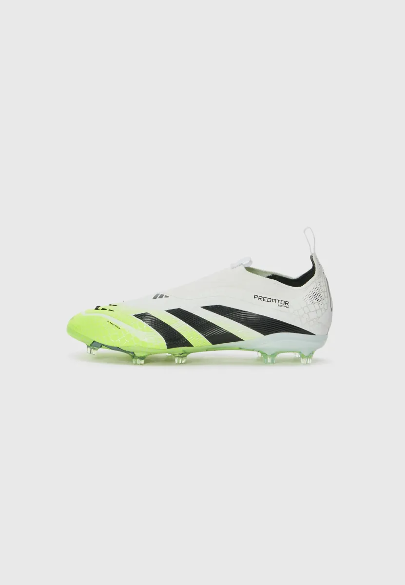 PREDATOR ELITE UNISEX - Fußballschuhe für festen Untergrund - white/core black/lucid lemon