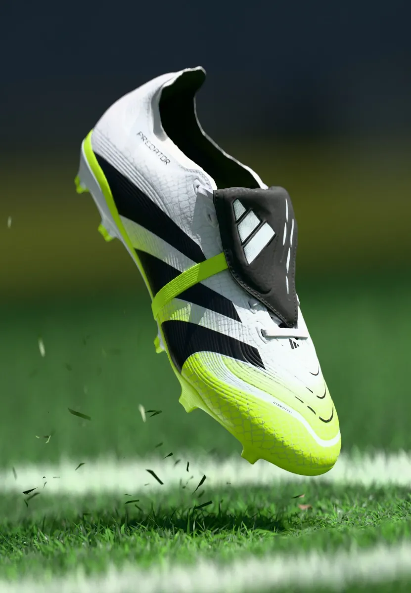 PREDATOR LEAGUE FOLD-OVER TONGUE FIRM GROUND/MULTI GROUND FOOTBALL BOOTS - Fußballschuhe für festen Untergrund - footwear white/core black/lucid lemon