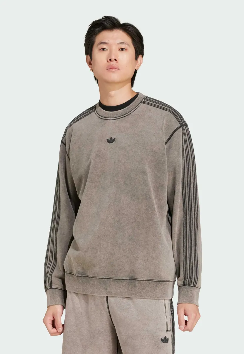 PREMIUM ESSENTIALS RETRO WASHED CREW - Sweatshirt - black