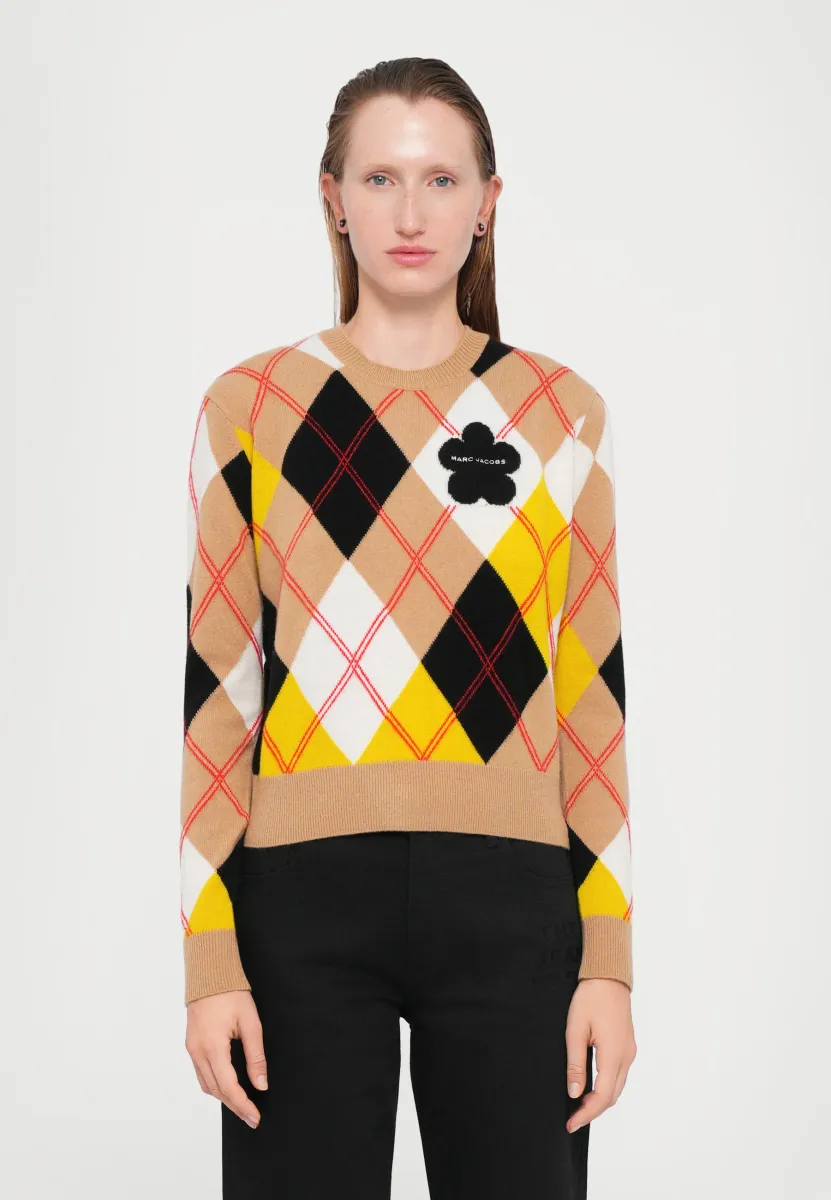 PREPPY DAISY ARGYLE CREWNECK - Strickpullover - dark yellow