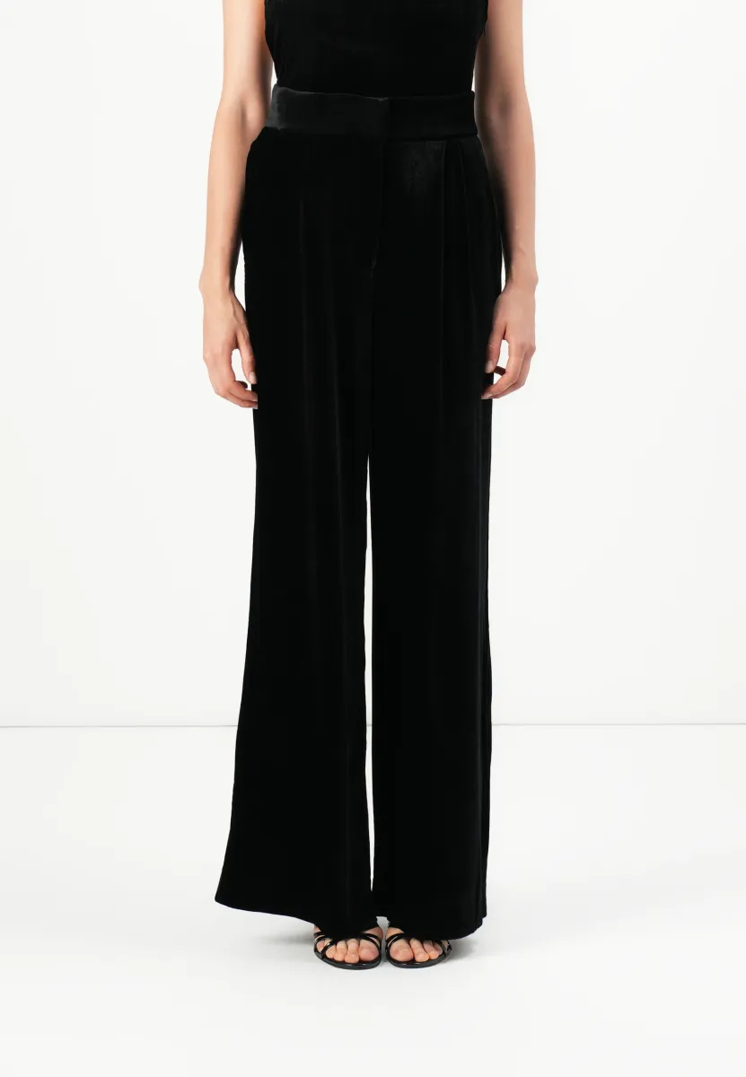 PRESCILLIA ANN - Stoffhose - black