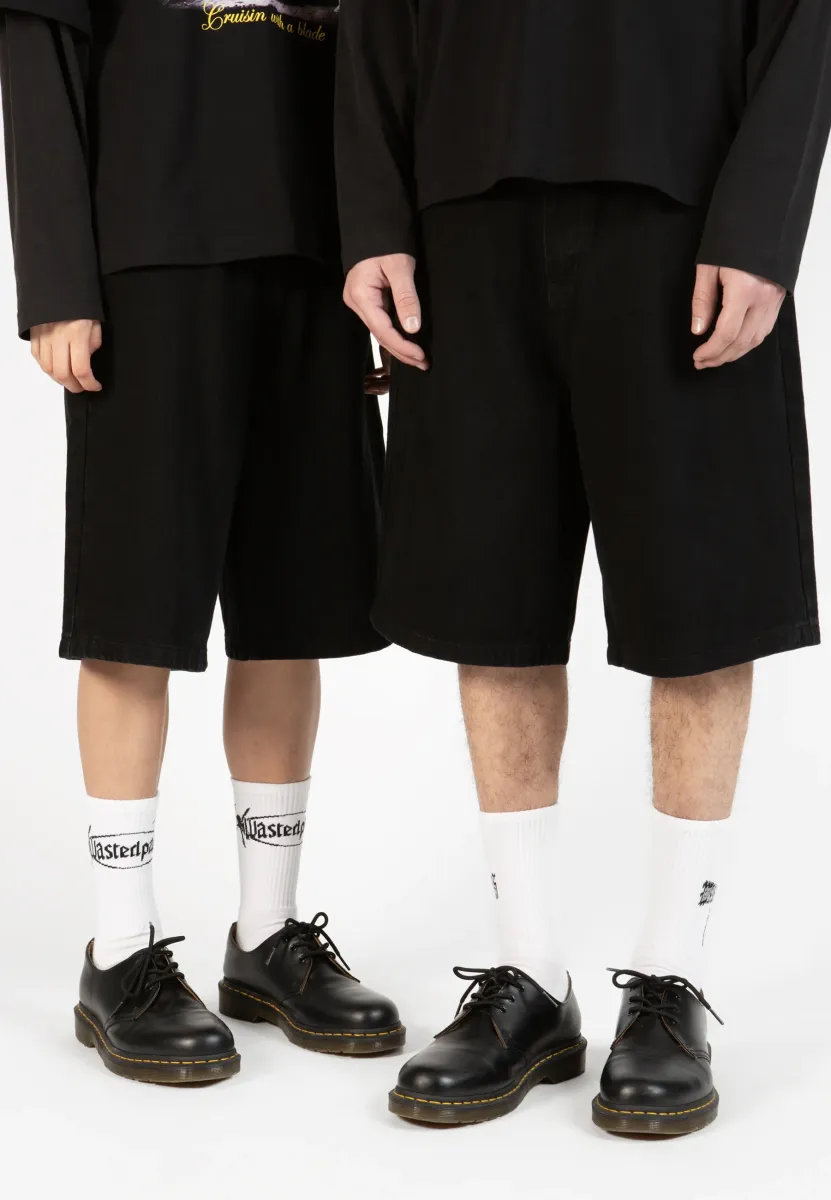 PREY CASPER SHORT UNISEX - Jeans Shorts - black