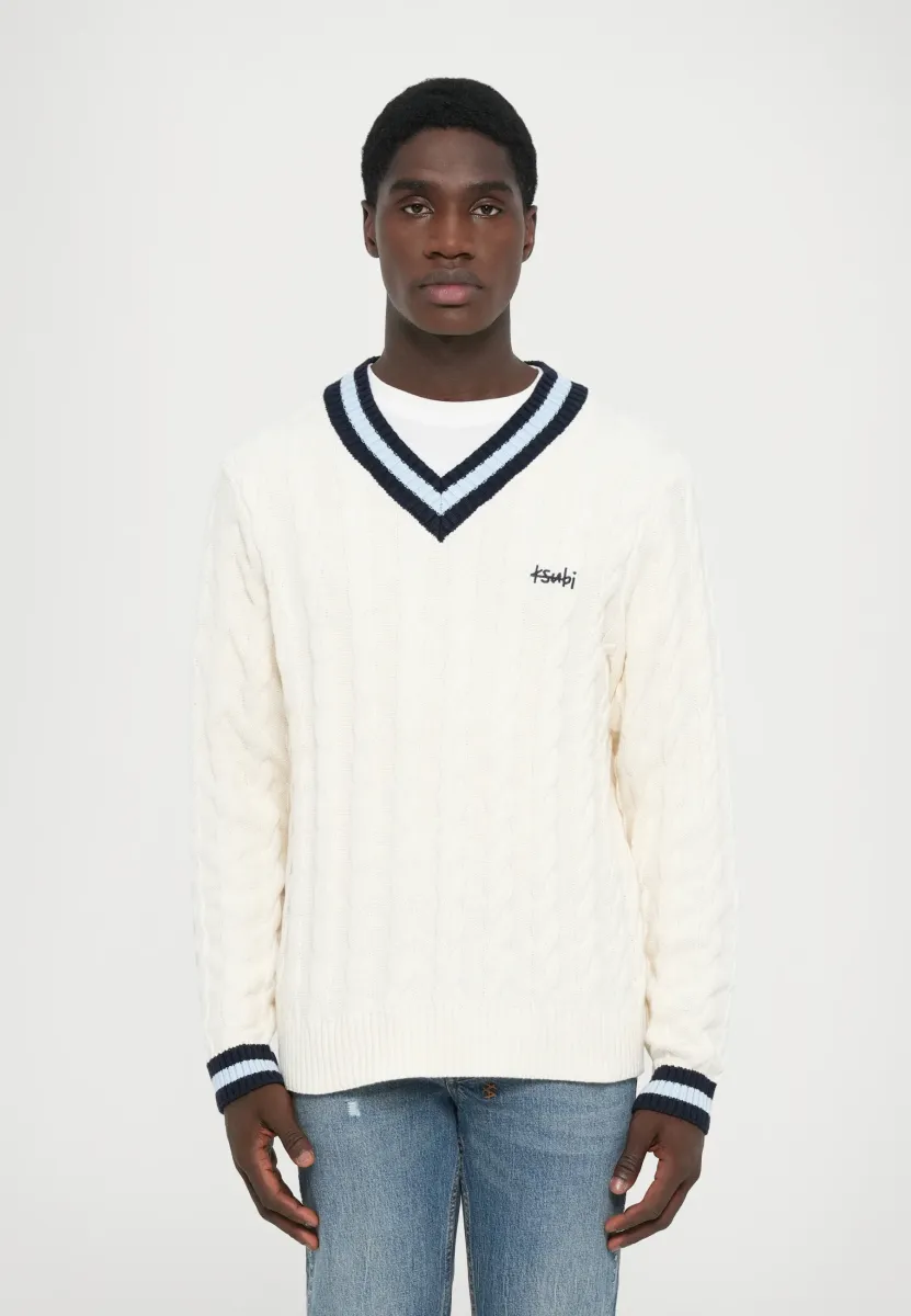 PRINCETON V NECK  - Strickpullover - white