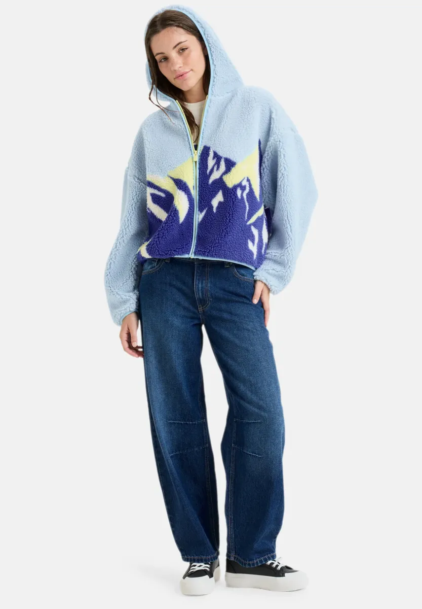 PRINT POLAR - Fleecejacke - ice water