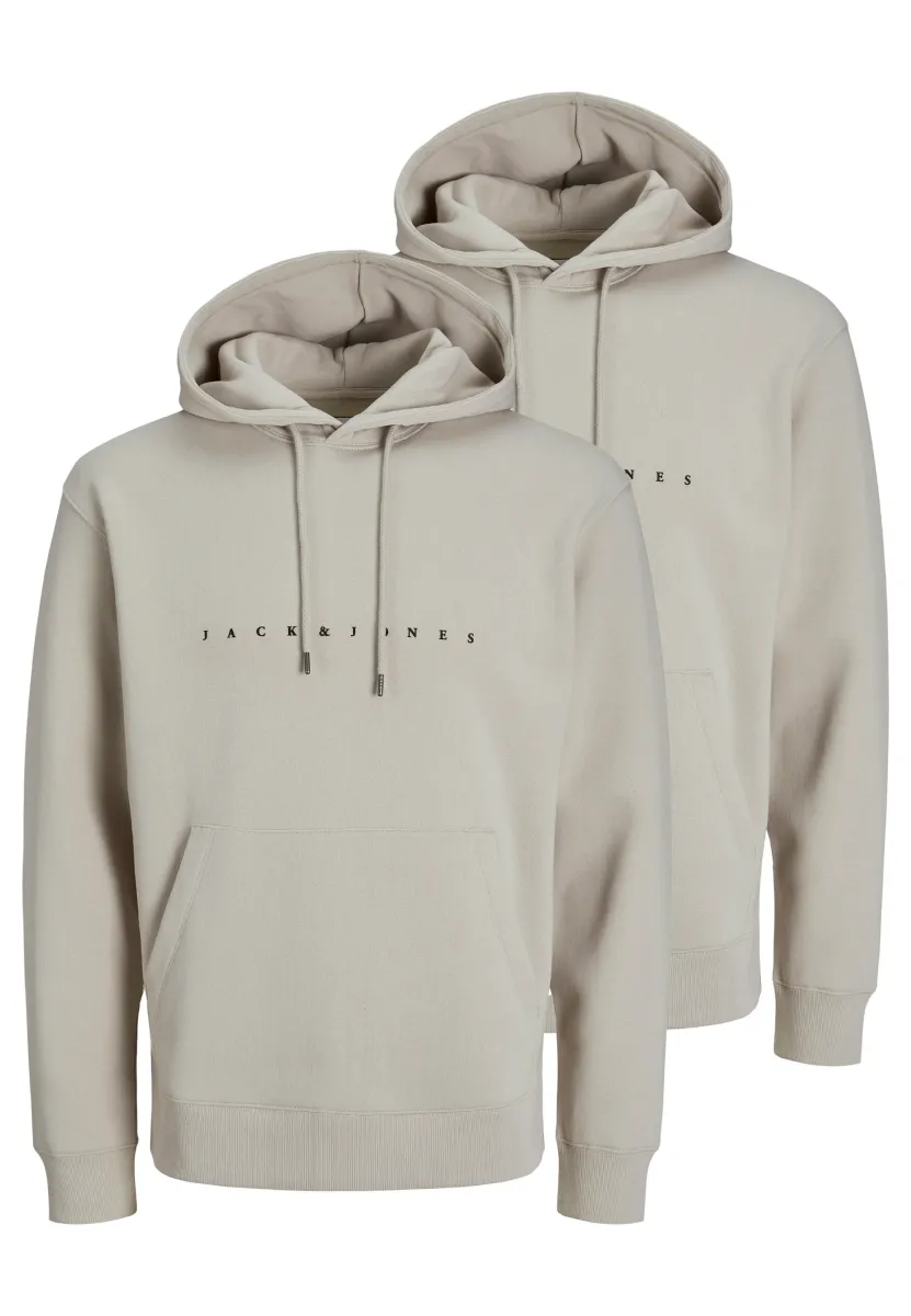 PRINTED 2 PACK  - Kapuzenpullover - beige