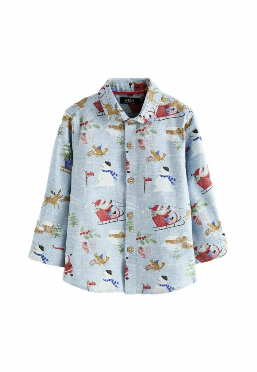 PRINTED CHRISTMAS   - REGULAR FIT - Hemd - blue