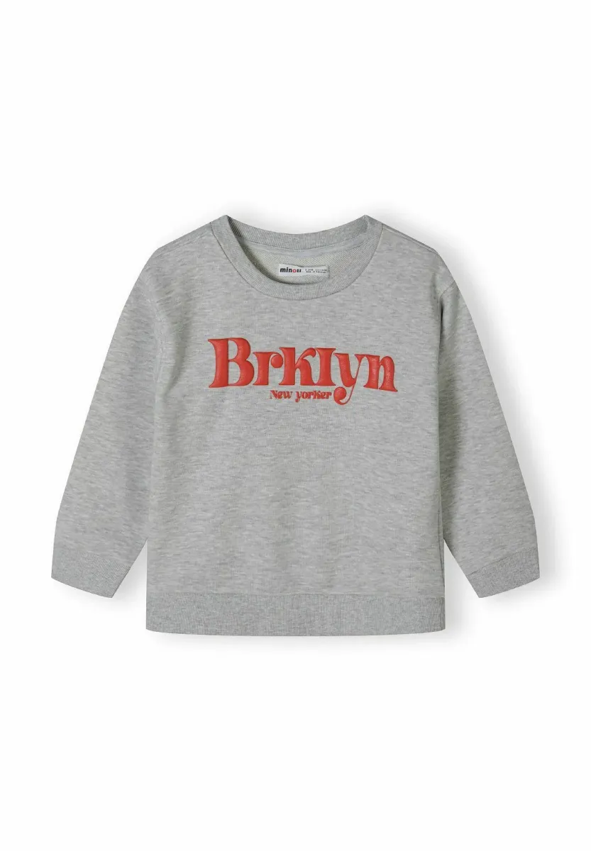 PRINTED CREW NECK LONG SLEEVE - Sweatshirt - mottled grey