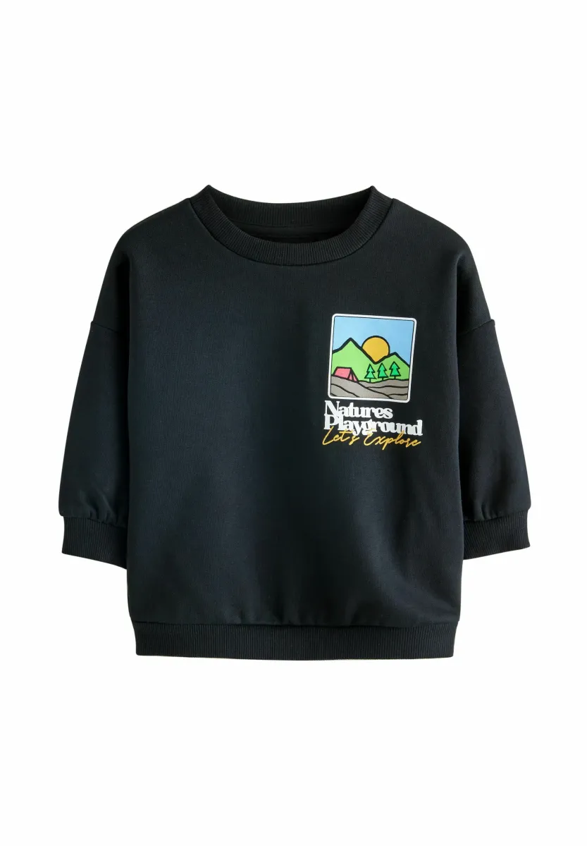 PRINTED CREW NECK - Sweatshirt - black scene