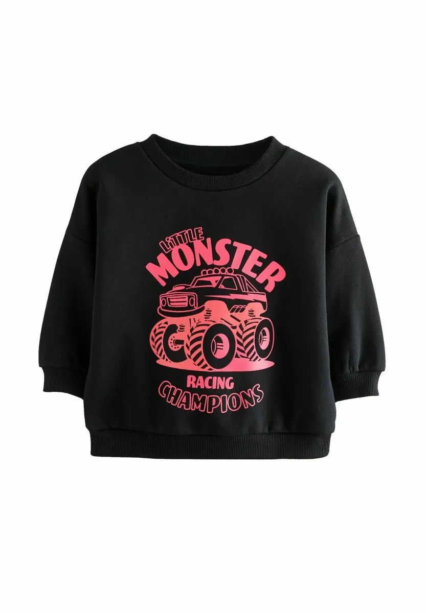 PRINTED CREW NECK - Sweatshirt - red black