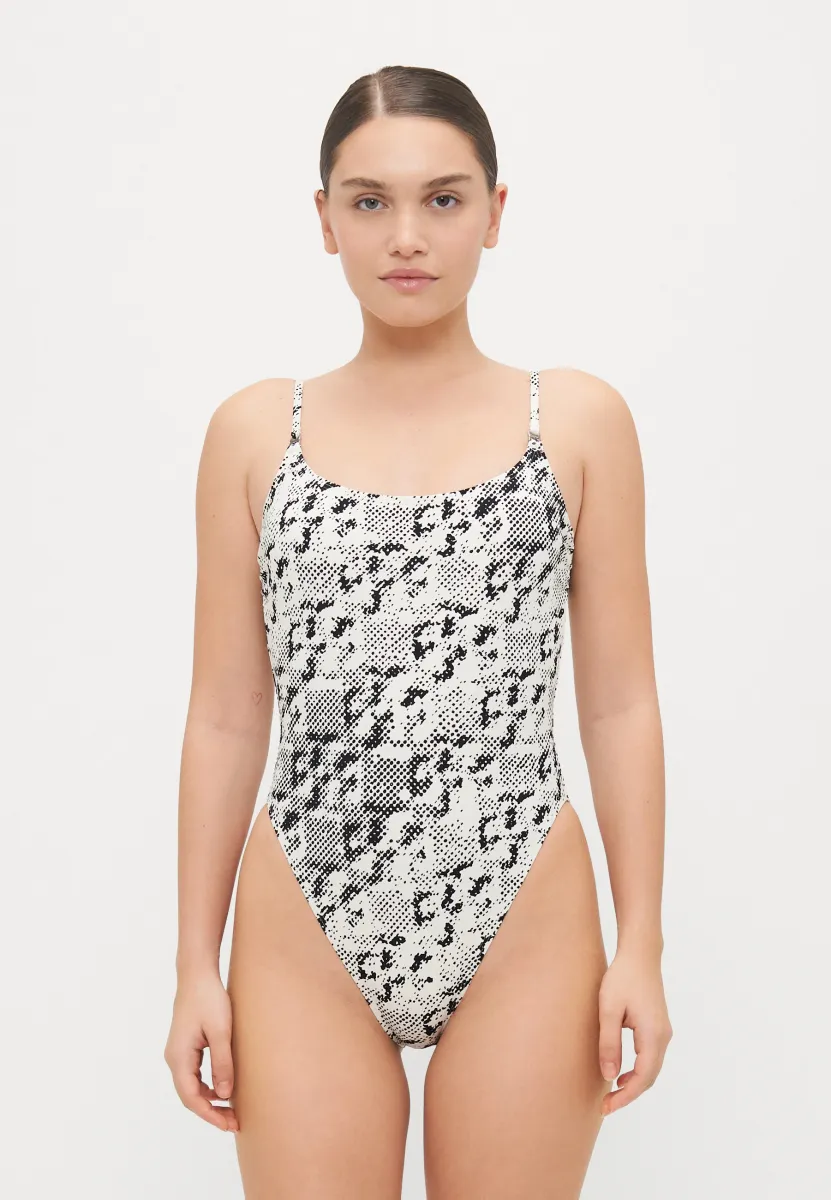 PRINTED GEMINI LINK ONE PIECE - Badeanzug - new ivory