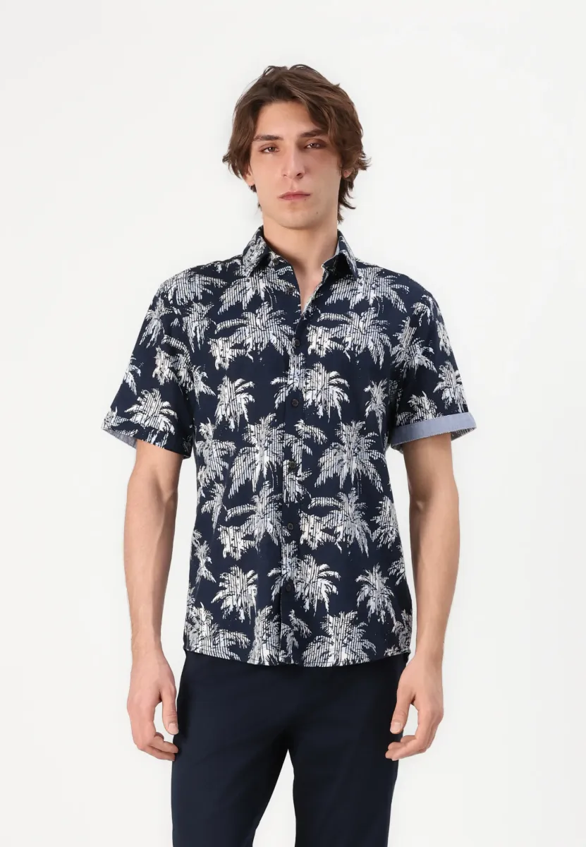 PRINTED  - Hemd - navy blue