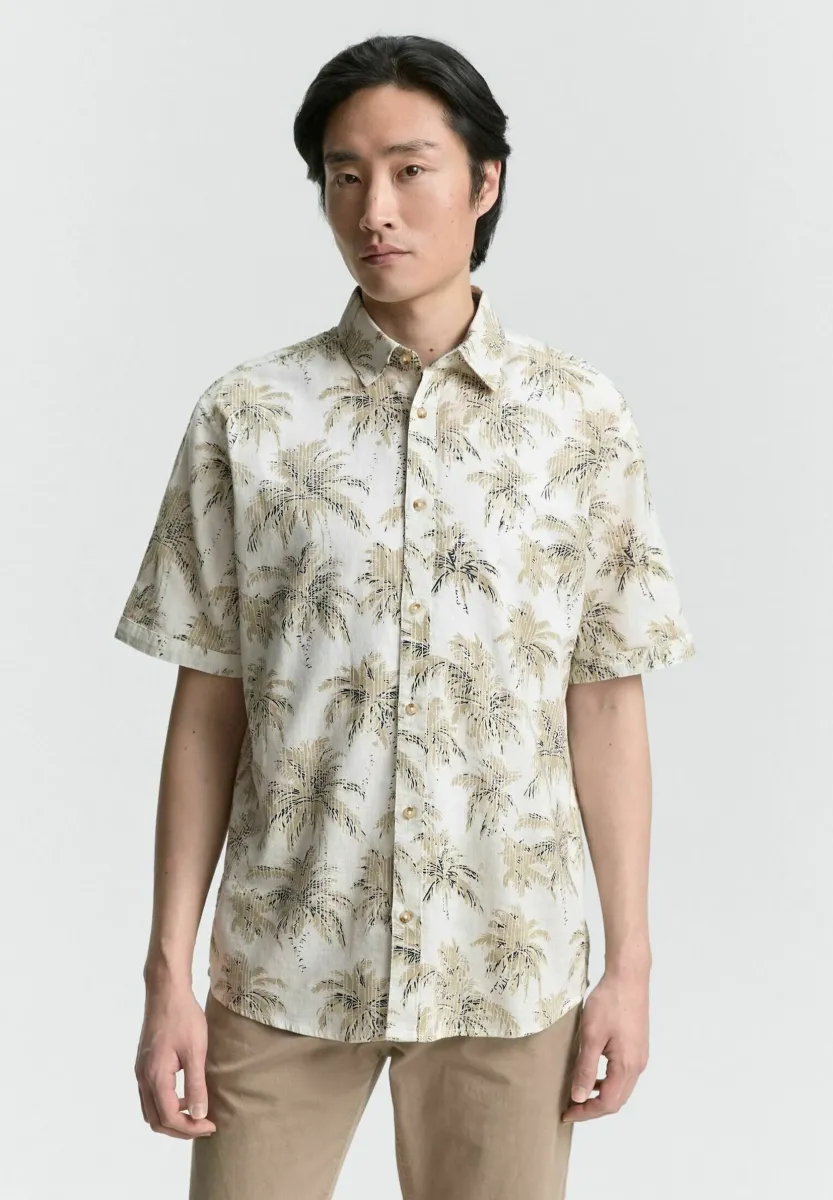 PRINTED  - Hemd - off white stripe palm design