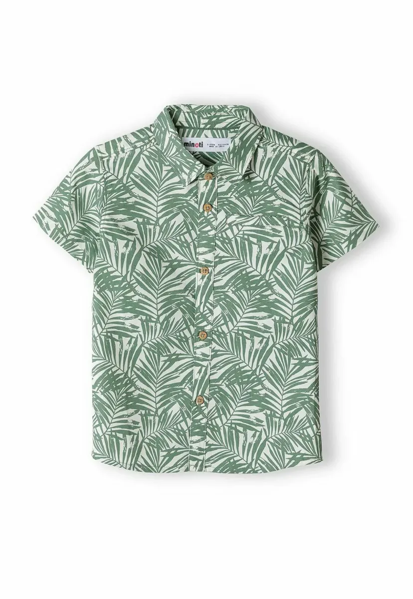 PRINTED SHORT SLEEVE - Hemd - olive white