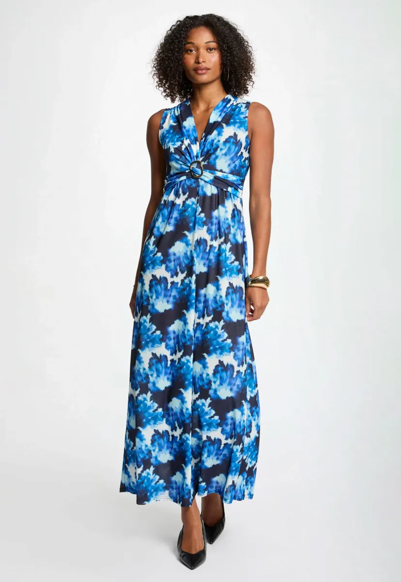 PRINTED STRAIGHT - Jerseykleid - blue