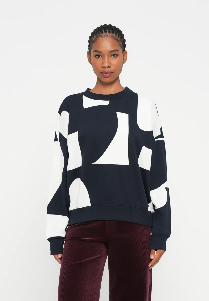 PRINTED - Sweatshirt - navy white