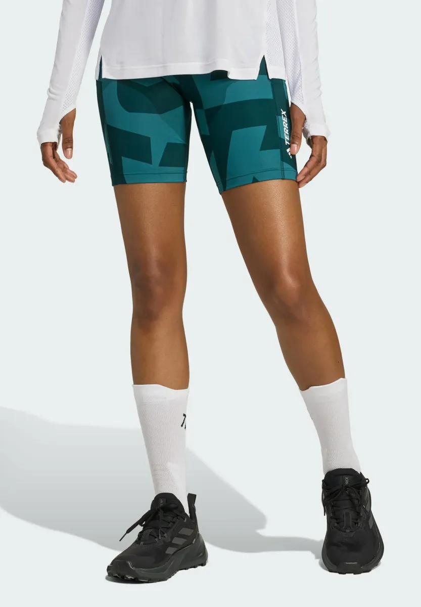 PRINTED - Tights - mystery green aurora ivy