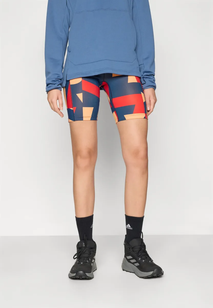 PRINTED - Tights - semi impact orange/pure ruby/semi blue