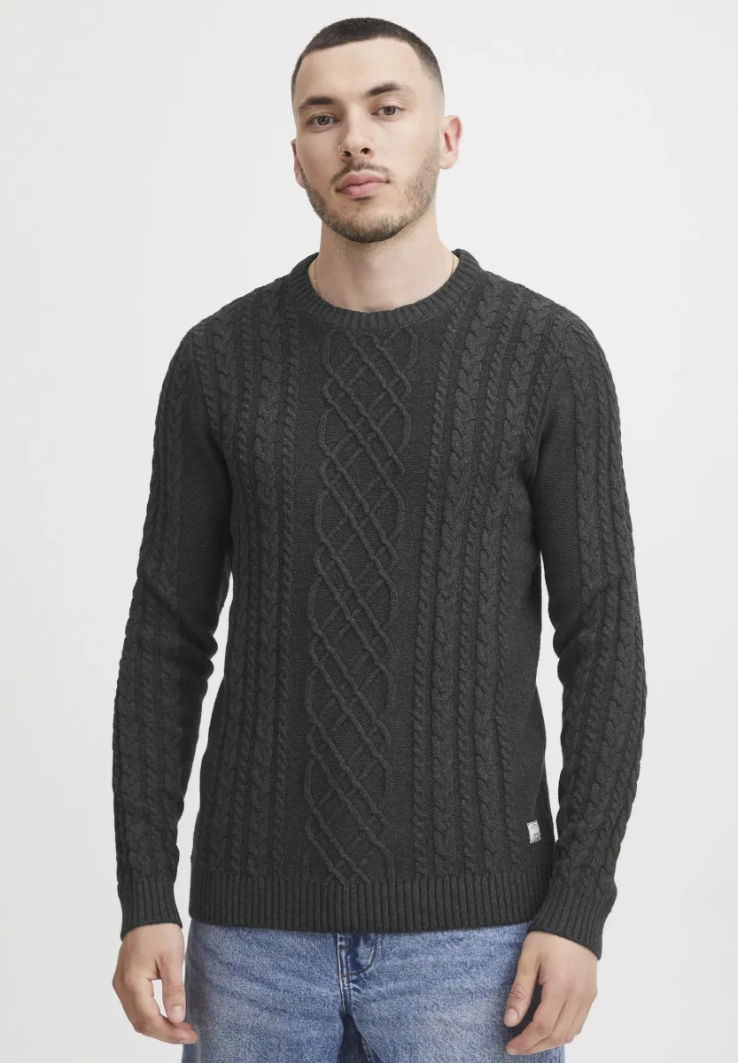 PRJamal - Strickpullover - dark grey melange
