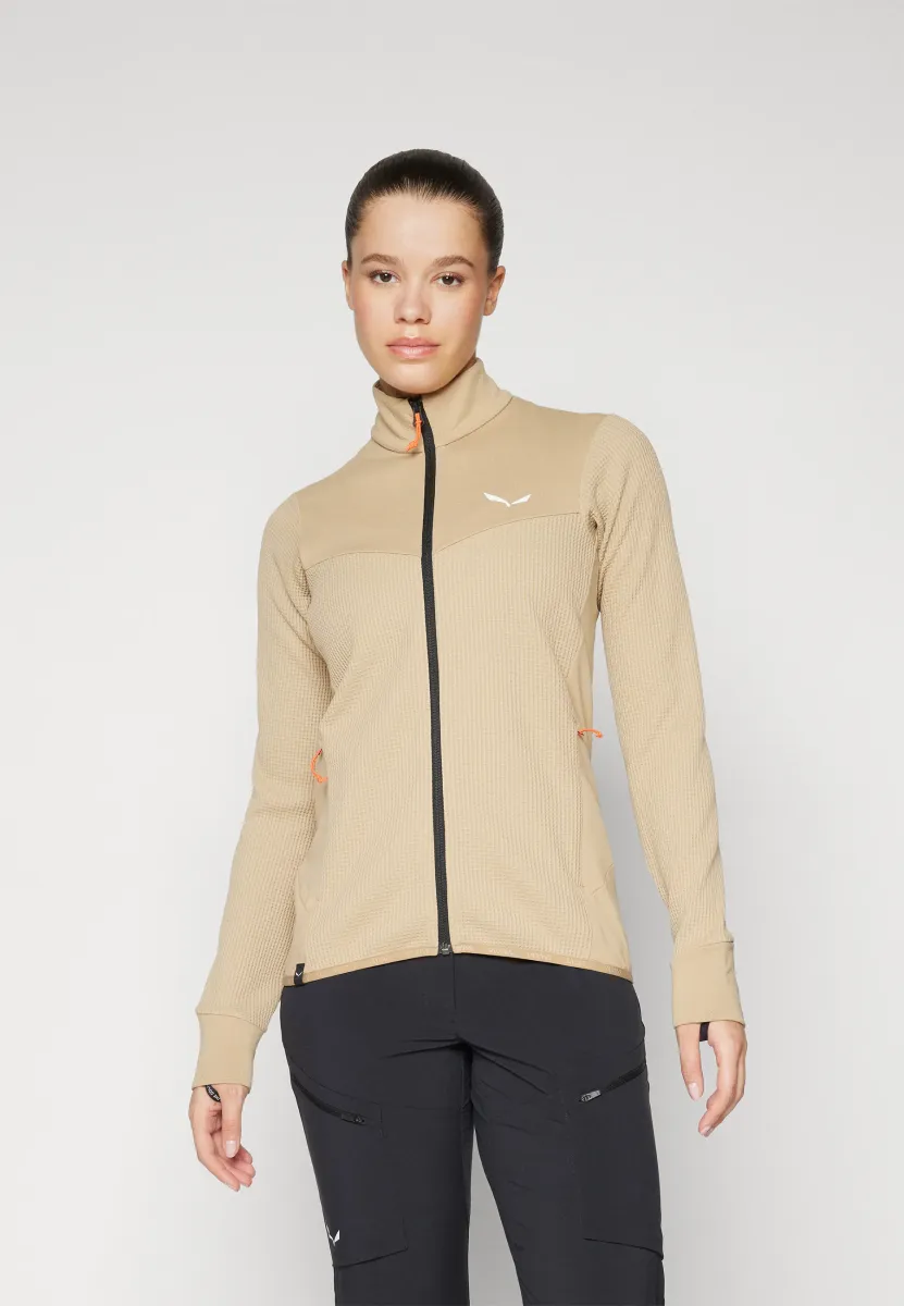 PUEZ WAFFLE JACKET - Sweatjacke - quicksand