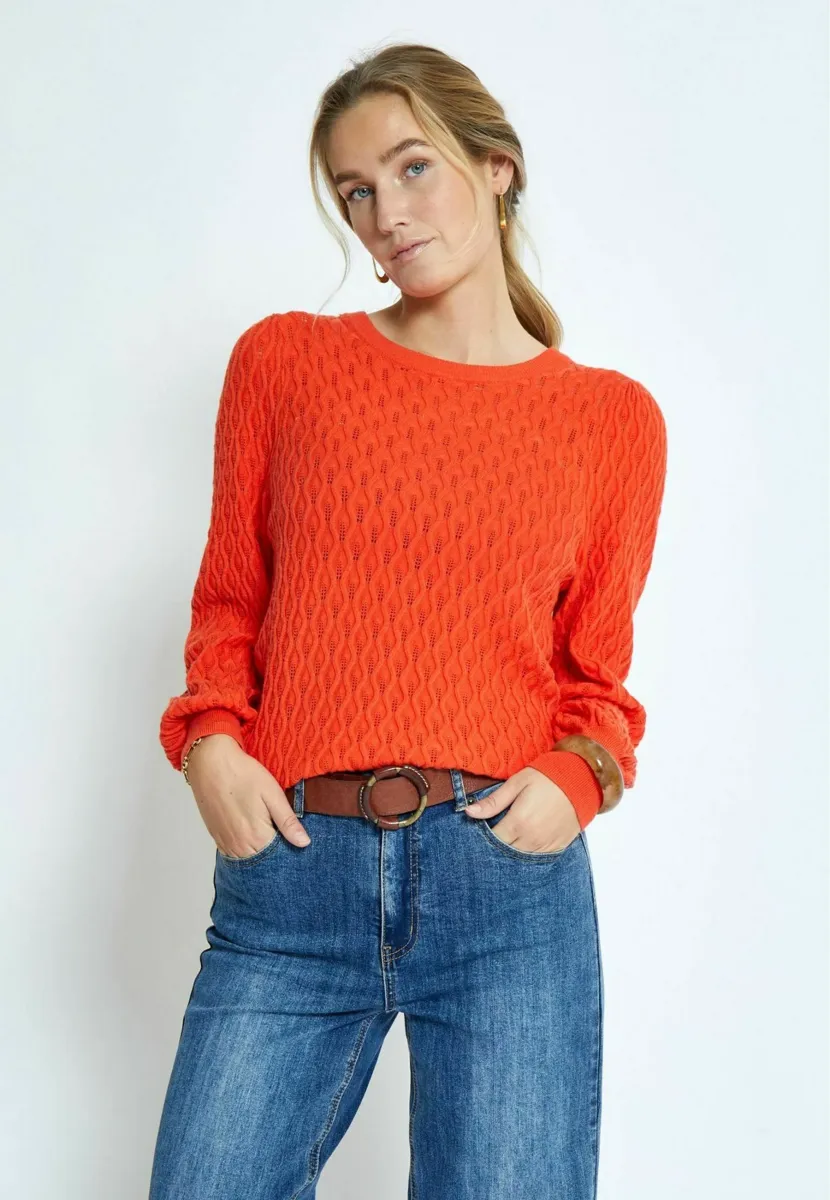 PUFF SLEEVE - Strickpullover - grenadine