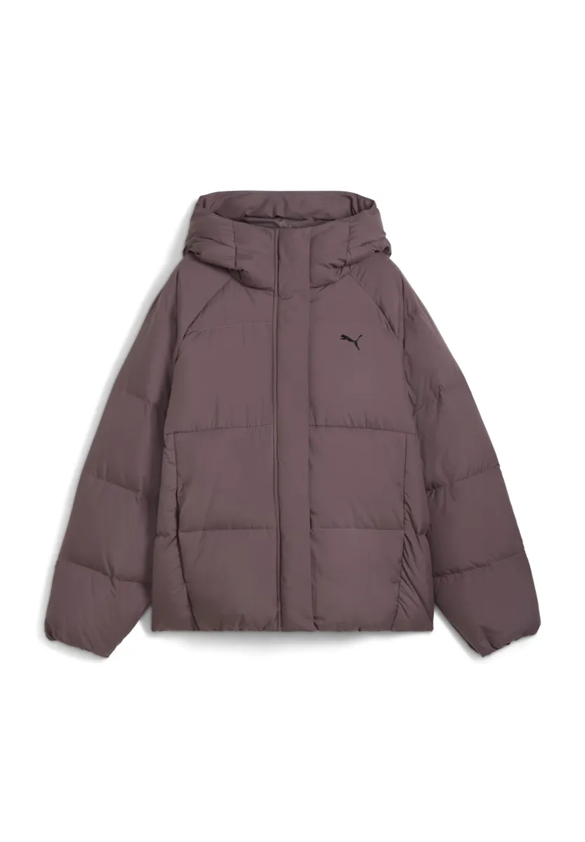 PUFFER MIT KAPUZE - Daunenjacke - raisin