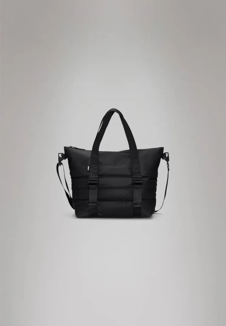 PUFFER MIX TOTE BAG MINI W3 UNISEX - Shopping Bag - black