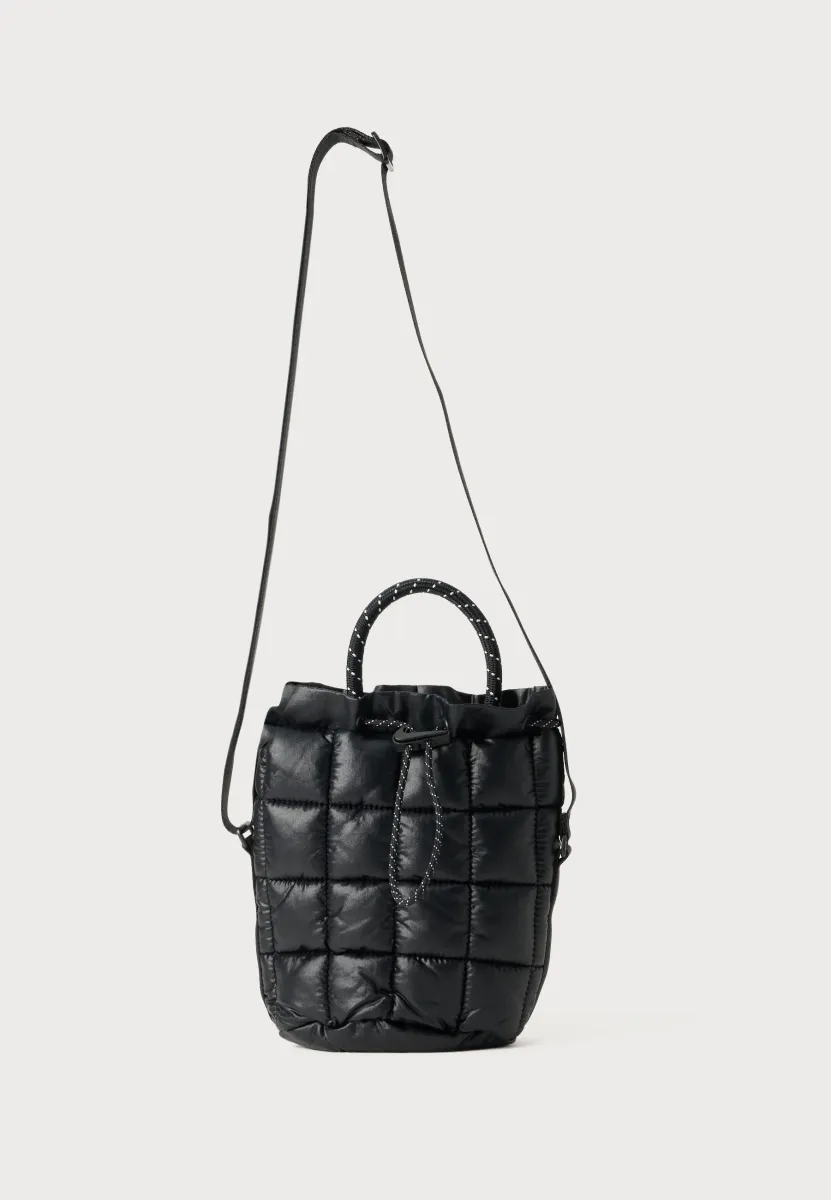 PUFFLE TINY TOTE - Umhängetasche - black/iron grey