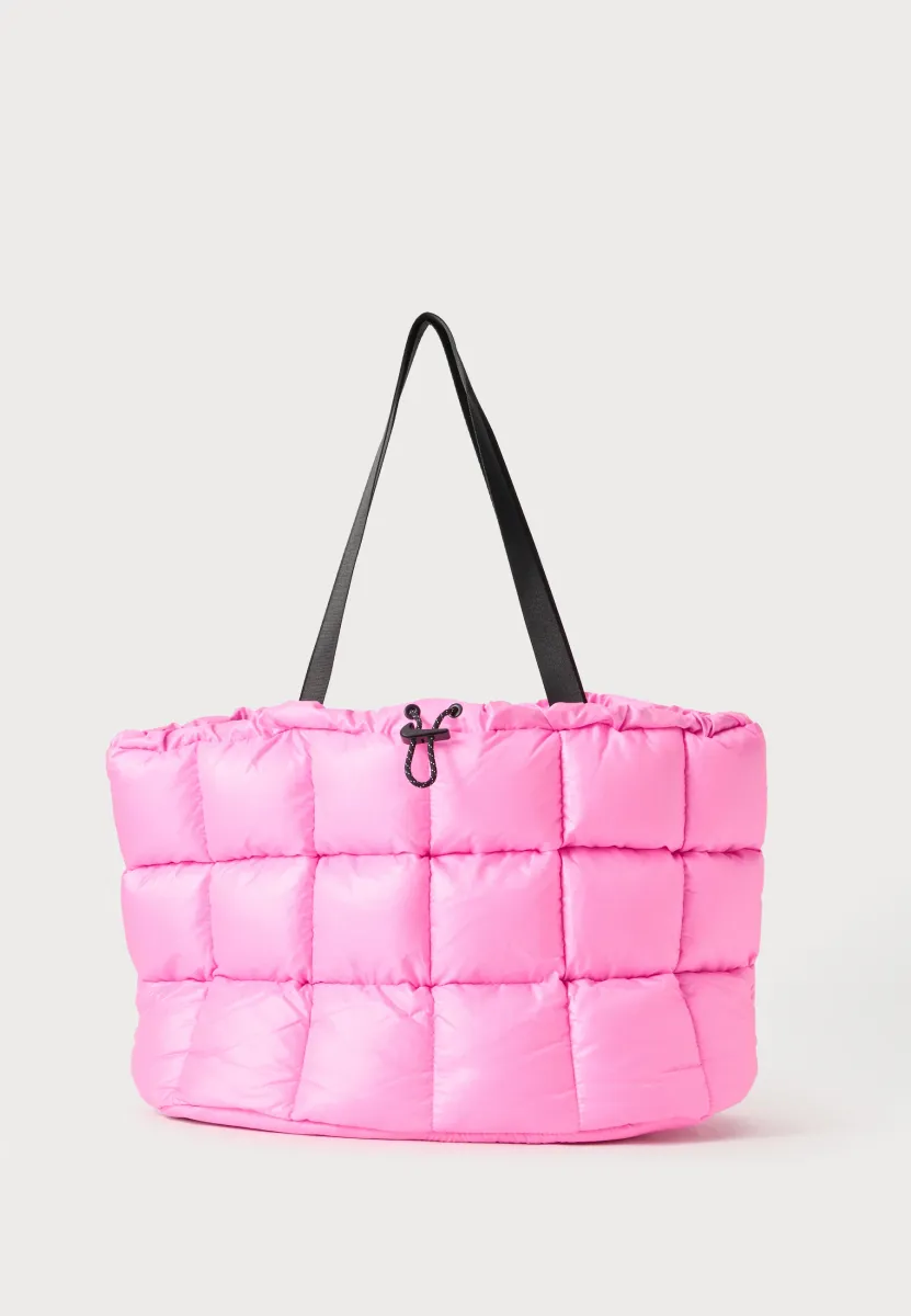 PUFFLE TOTE - Shopping Bag - pink/black